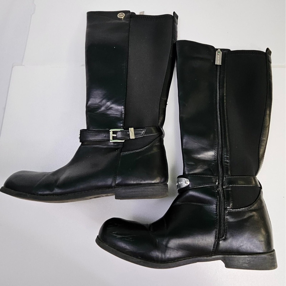 Michael Kors Parson 15 Women's Size 5‎ Black Boots Zip Up Stretch PM-36-FO